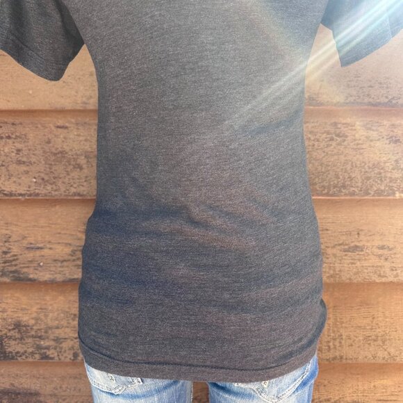 Yosemite Graphic Tee Shirt Soft Cotton Blend Heather Gray Camping Scene Women’s - Picture 8 of 11